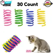 30 Packs Cat Spring Toys Plastic Springs Cat Toys Colorful for Cat Kitten Pets..