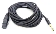 Harmo XLR F to 1/4" Jack long 16ft cable for harmonica microphone, Harmonica - F