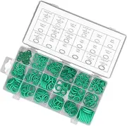 Green O Ring Kit Rubber Wear Resistant Sealing Assortment Set for Automobiles 270Pcs