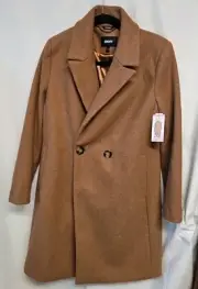 DKNY Button Up Fashion Coat, Women's Size S - Camel