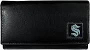 Siskiyou Sports NHL Seattle Kraken Leather Women's Wallet, Black, One Size
