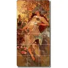 Alphonse Mucha Poster Art Tile Mural PT06562. 24 x 48 (18) 8x8 tiles
