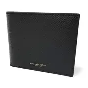 NWT Michael Kors Men Harrison Crossgrain Leather Billfold Wallet/Passcase,Blk-OS
