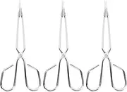 12PCS Scissor Tongs Cooking Tool for Flipping Food Safe to Use for BBQ Grilling, Comfortable Grip Kitchen Baking Bread Food Tong
