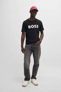 在飛比找Yahoo!奇摩拍賣優惠-BOSS COTTON JERSEY T-SHIRT WIT