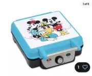 Mickey and Friends 4-Slice Non-Stick 120volt Electric Waffle Iron/Maker