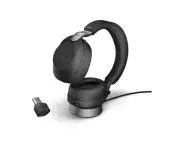 Jabra Evolve2 85 UC Binaural Bluetooth Headset USB-C with Charging Stand