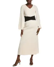 Pascale La Mode Pleated Waist Midi Dress