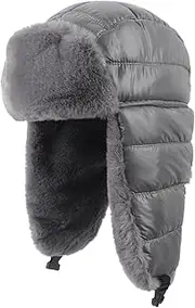[YJZQ] Men's Winter Ear Protection Cap, Warm Plush Hat, Windproof Ski Hat, Waterproof Winter Hat with Ear Flaps, Padded Cycling Cap for Skiing, Ice Skating, Cycling