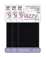 Snazzy Hair Elastics Thick & Long Painless Pony Tail Holders - Yoga Twist -...