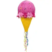 Sprinkle Ice Cream Cone 3D Pull String Pinata
