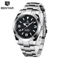 在飛比找蝦皮購物優惠-Benyar 2023 Hardlex 時尚休閒玻璃手錶男士