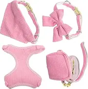 Happyyami 1 Set Pet Harness Vest with Leash and Collar Set Dog Accessories for Comfortable Walks Multi Functional Design for Small and Dogs Lightweight and Breathable