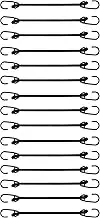 Joneaz Mini Bungee Cord with Hooks 2 Inch, Plastic Coated, Without Sharp Hook End, 15 Piece