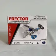Erector by Meccano Model Helicopter 25 Pieces, plus 2 tools, Complete Set Intact
