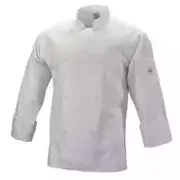 Mercer Culinary M61010WHL Genisis Unisex White Long Sleeve Chef Jacket - L