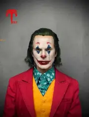 1/6 XT001 Joker Arthur Fleck Head Carving Painted Sculpture Figure Toy with Hair