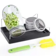 Haswe Seed Sprouting Jar Kit (JARS NOT INCLUDED) - 4 Stainless Steel Screen S...
