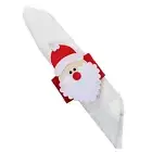 6pcs/set Napkin Holder Buckle Eye-catching Wear Resistant Xmas Soft Santa Clause