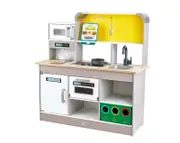 Hape Deluxe Kitchen w/Fun Fan Stove Interactive Playset Pretend Play Kids Toy 3+