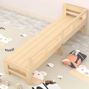 實木床【支持刻製化尺寸 可摺叠 不占空間】 折疊床 拼接床 加寬床 加長床 松木床架 床 邊床 床邊床單人床架