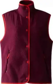 The North Face women's Cragmont Snap-Front Fleece Vest -size Medium -Boysenberry