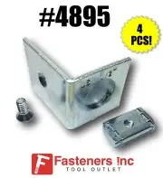 (QTY 4) #4895 1-5/8" Raceway End Cap W/ Knock Out for Unistrut Channel P1280A