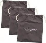 3pcs Canvas Hair Dryer Bag Hair Tool Travel Case Curling Tool Holder Bag Hair Tool Storage Bag Makeup Brush Holder Hair Dryer Bags Safe Storage for Hair Tools Cloth