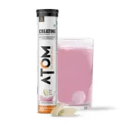 Asitis Nutrition ATOM Creatine Monohydrate 1500mg Effervescent 20 Tablets,Pink,L