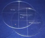 Circle Template with Seam Allowance 2 Piece Set. 9", 10" - Clear ~1/4" Thick