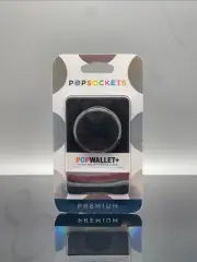 Authentic PopSockets Popwallet+ " Pebbled Vegan leather " Card Holder/PopGrip.