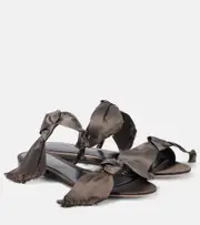 [The Row] The Row Vika satin sandals AU 9 brown