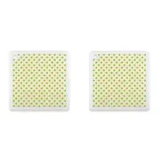 2x Dexas 7.5cm Silicone Trivet Table Protector Dish/Pot Surface Mat Square Green
