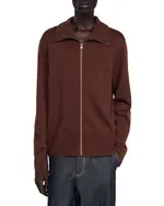 Sandro Wool Trucker Cardigan