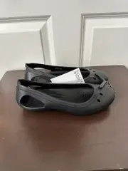 Crocs Kadee Black Flats Size 8