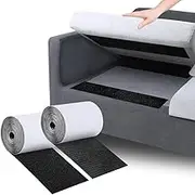 Non Slip Cushion Pad , Rolled Hook Loop Tape with Adhesive for Effectively Reduce Couch Cushions Sliding(10cm x 3m, Black)