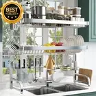 over the Sink Dish Drainer Drying Rack, Adjustable (25.5"-35.5") Large Dish Rack