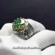 Beautiful Moissanite Gemstone Ring 925 Sterling Silver Unique Design Moissanite