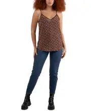 MSRP $49 Black Tape Womens Mesh-Trim Cami Top Size Medium