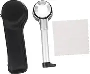 ORFOFE Handheld Magnifying Glass with LED Light Portable Jewelers Loupe for Jewelry Antiques Coins and Stamps Lightweight Optical Glass Lens for Detailed Identification