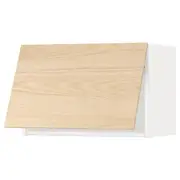 METOD wall cabinet horizontal, white/Askersund light ash effect, 60x37x40 cm