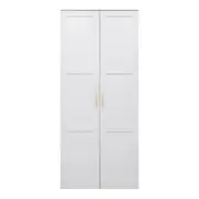 European Cabinetry White Hamptons Scandi Brass Stockholm Storage Cupboard