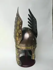 Medieval Knight Steel Viking Wings Armor Helmet Viking Chain Mail Armor Helmet