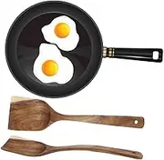 OFFSCH Wood Kitchen Gadget Handmade Flat Head Turner Slotted Spatula Spoon High Temperature Resistant Utensil for Non Stick Cookware and Everyday Cooking