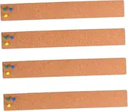 SHINEOFI Cork Board Strips Set 4pcs 38cm Frameless Natural Cork Push Pin Tacks Decorative