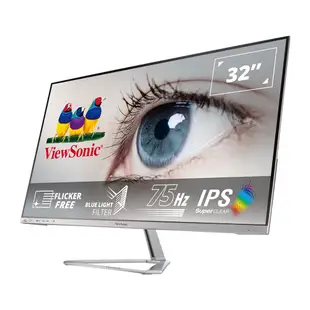 ViewSonic VX3276-MHD-3 32型 IPS美型無邊框電腦螢幕 內建雙喇叭 支援HDR HDMI