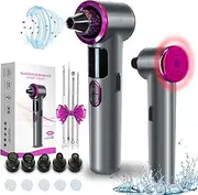 Blackhead Remover Vacuum with Heating, Blackhead Extractor 3 Adjustable Suction Levels 9 Modes, Pore Vacuum Blackhead Suction Remover, Comedone Extractor Kit for Deep Pore Cleaning (Purple)