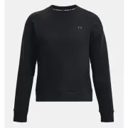 NEW Under Armour UA Unstoppable Fleece Crew Sweatshirt Loose Fit Black Womens M