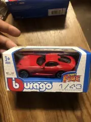Burago 1:43 Dodge Viper GTS Coupe RED Display Mini Car Miniature Car