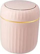 B Baosity Small Desktop Trash Can Mini Garbage Bin Versatile Creative Small Wastebasket Desk Organizer for Beside Bedroom Living Room, Pink